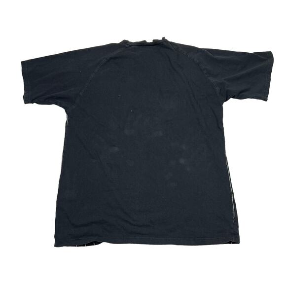 Avirex Vintage Y2K Striped Spellout Baseball Tee T-Shirt Black Mens XL - Picture 2 of 6